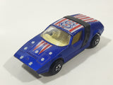 Vintage 1972 Lesney Matchbox Superfast Siva Spyder Blue Stars and Stripes #8 Die Cast Toy Car Vehicle Made in England