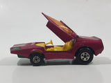 Vintage 1973 Lesney Matchbox Rolamatics No. 39 Clipper Magenta Dark Pink Die Cast Toy Car Vehicle