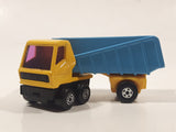 Vintage 1973 Lesney Matchbox Superfast No. 50 Articulated Semi Tractor Truck and Trailer Yellow Die Cast Toy Car Vehicle