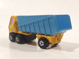 Vintage 1973 Lesney Matchbox Superfast No. 50 Articulated Semi Tractor Truck and Trailer Yellow Die Cast Toy Car Vehicle