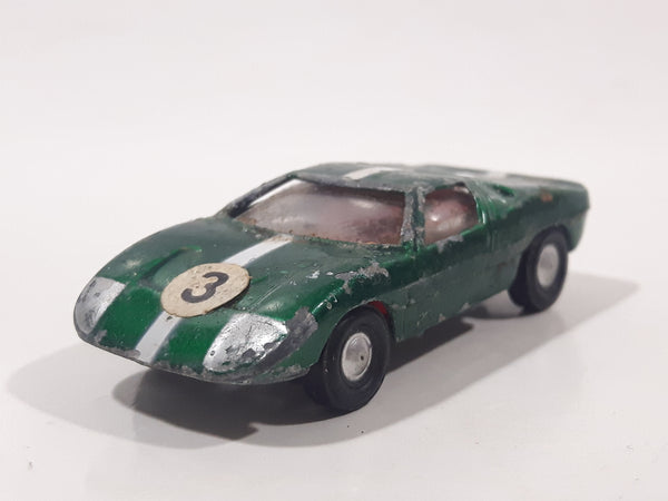 Vintage Marx Ford GT #3 Green Die Cast Toy Car Vehicle