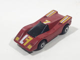 Vintage 1985 Matchbox Super GT BR 13/14 Hairy Hustler Dark Red Maroon Die Cast Toy Car Vehicle
