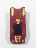 Vintage 1985 Matchbox Super GT BR 13/14 Hairy Hustler Dark Red Maroon Die Cast Toy Car Vehicle
