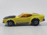 ﻿Vintage 1972 Lesney Matchbox Superfast No. 44 Boss Mustang Yellow Die Cast Toy Car Vehicle with Opening Hood