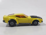 ﻿Vintage 1972 Lesney Matchbox Superfast No. 44 Boss Mustang Yellow Die Cast Toy Car Vehicle with Opening Hood