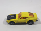 ﻿Vintage 1972 Lesney Matchbox Superfast No. 44 Boss Mustang Yellow Die Cast Toy Car Vehicle with Opening Hood