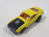 ﻿Vintage 1972 Lesney Matchbox Superfast No. 44 Boss Mustang Yellow Die Cast Toy Car Vehicle with Opening Hood