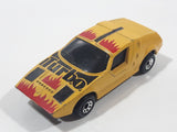 1985 Matchbox Super GT BR 7/8 Siva Spyder Mustard Yellow Die Cast Toy Car Vehicle