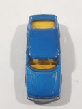Vintage Majorette No. 284 Saab Turbo Blue 1/62 Scale Die Cast Toy Car Vehicle with Opening Doors