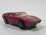 Vintage 1972 Lesney Matchbox Superfast No. 32 Maserati Bora Magenta Pink Die Cast Toy Car Vehicle with Opening Doors Made in England
