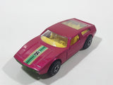 Vintage 1972 Lesney Matchbox Superfast No. 32 Maserati Bora Magenta Pink Die Cast Toy Car Vehicle with Opening Doors Made in England