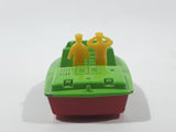 2005 Matchbox Superfast Pirate Police Launch Boat Green and Red Die Cast Toy Car