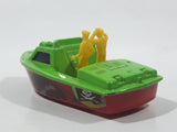 2005 Matchbox Superfast Pirate Police Launch Boat Green and Red Die Cast Toy Car