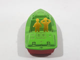 2005 Matchbox Superfast Pirate Police Launch Boat Green and Red Die Cast Toy Car