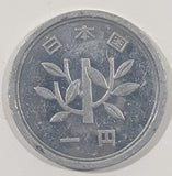 1957 Japan 1 Yen Aluminum Metal Coin Showa Year 32