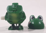 Hans Green Frog Wind Up 2" Tall Plastic Toy Broken Head Hinge