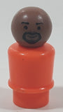 Vintage Fisher Price Little People Black Man in Orange 2" Tall Plastic Toy Figure