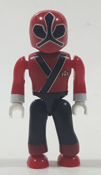 Mega Bloks Power Rangers Red 2" Tall Plastic Toy Action Figure