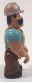Vintage 1977 Fisher Price Husky Helpers Construction Worker 3 1/2" Tall Toy Action Figure