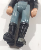 Vintage 1974 Fisher Price Motor Cycle Cop Police Officer 3 3/4" Tall Toy Action Figure Busted Foot
