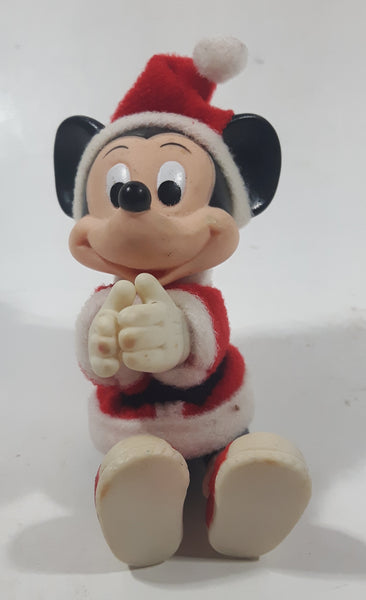 Walt Disney Company Mickey Mouse Santa Claus Sitting 3" Tall Toy Figure