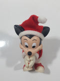 Walt Disney Company Mickey Mouse Santa Claus Sitting 3" Tall Toy Figure