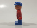 Lego Duplo Red Shirt Blue Hat and Overalls Worker 2 1/2" Tall Toy Figure 4555