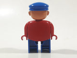 Lego Duplo Red Shirt Blue Hat and Overalls Worker 2 1/2" Tall Toy Figure 4555