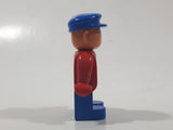 Lego Duplo Red Shirt Blue Hat and Overalls Worker 2 1/2" Tall Toy Figure 4555