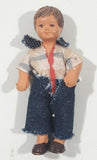 Vintage Lundby or Huckel Dollhouse Child Bendable Rubber Miniature 2 1/4" Tall Toy Figure