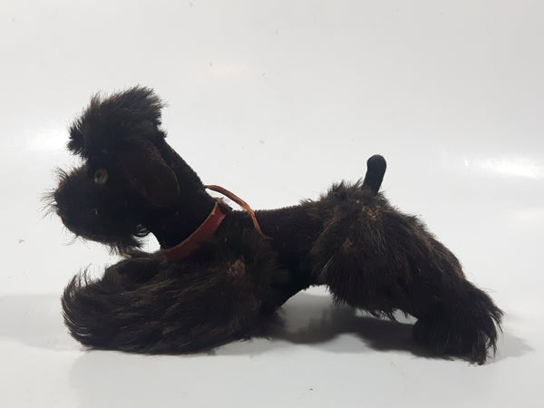 Vintage 1950s Steiff Mohair Snobby Poodle Black 5 1/2" Long Jointed Toy Animal