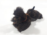 Vintage 1950s Steiff Mohair Snobby Poodle Black 5 1/2" Long Jointed Toy Animal