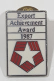 1987 Export Achievement Award Enamel Metal Lapel Pin in Original Bag