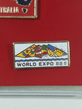 Rare Brisbane Australia World Expo 88 Enamel Metal Pin Set of 3 in Plastic Case