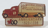 1929 to 1989 Safeway 60th Anniversary Fruits Vegetables Semi Truck Themed Enamel Metal Lapel Pin