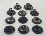 Vintage Scales of Justice Civilian Workwear 3/4" Brass Metal Clothing Button Set of 11