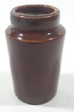 Antique 1800s Brown Glaze 3 1/8" Tall Heavy Stoneware Jar Bottle