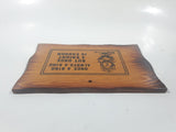 Vintage Once A King Always A King But Once A Knight Is Enough 5 1/4" x 7 3/4" Wood Wall Plaque