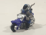 1993 Galoob Micro Machines Biker Mice From Mars Motorcycle Silver Blue Miniature Die Cast Toy Vehicle