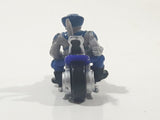 1993 Galoob Micro Machines Biker Mice From Mars Motorcycle Silver Blue Miniature Die Cast Toy Vehicle