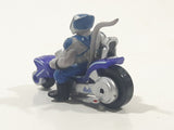 1993 Galoob Micro Machines Biker Mice From Mars Motorcycle Silver Blue Miniature Die Cast Toy Vehicle