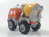 2000 Maisto Hasbro Tonka Lil Chuck & Friends Cement Mixing Truck Orange Grey Yellow Die Cast Toy Car Vehicle