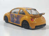 Burago Disney Goofy Volkswagen New Beetle Cup Yellow 1/43 Scale Die Cast Toy Car Vehicle