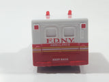 RealToy F.D. N.Y, Ambulance White and Red Die Cast Toy Car Vehicle