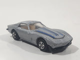 Soma Super Wheels 1973 Chevrolet Corvette Silver Die Cast Toy Car Vehicle