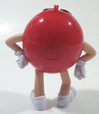 2017 Mars M&M's Red Character 4 1/4" Tall Plastic Toy Figure Dispenser