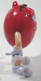 2017 Mars M&M's Red Character 4 1/4" Tall Plastic Toy Figure Dispenser