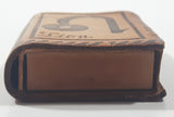 Vintage SEITA Lion Leo Astrology Horoscope Zodiac Sign Relie Cuir Modele Depose Leather Book Style Match Box Pack Made in France