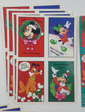 Rare Carlton Cards The Walt Disney Company Mickey Mouse Minnie Mouse Pluto Perforated Christmas Cards 9 Small Sheets 2 Large Sheets