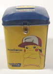 Rare 1997 Nintendo Pokemon 2.0 The Movie Jiwoo's Pikachu 4 3/4" Tall Tin Metal Coin Bank